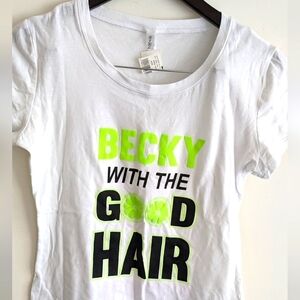 NWT Beyonce Becky with the Good Hair Fitted T Tee Shirt Cowboy Carter Lemonade
